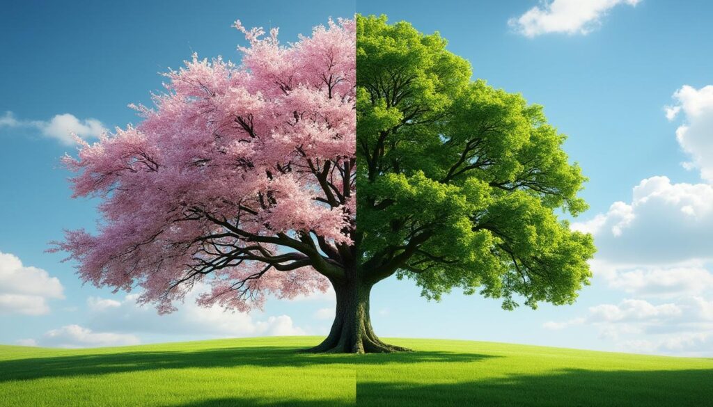 découvrez « l'arbre des quatre saisons », une exploration artistique captivante qui met en lumière la beauté des visuels à travers chaque saison.