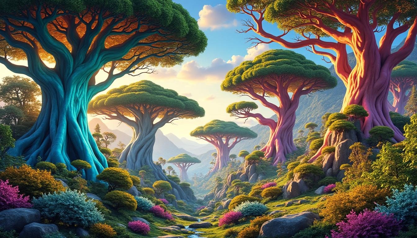 plongez dans l'univers unique des arbres hundertwasser, où l'art se mêle harmonieusement à la nature. découvrez des créations végétales inspirantes et colorées.